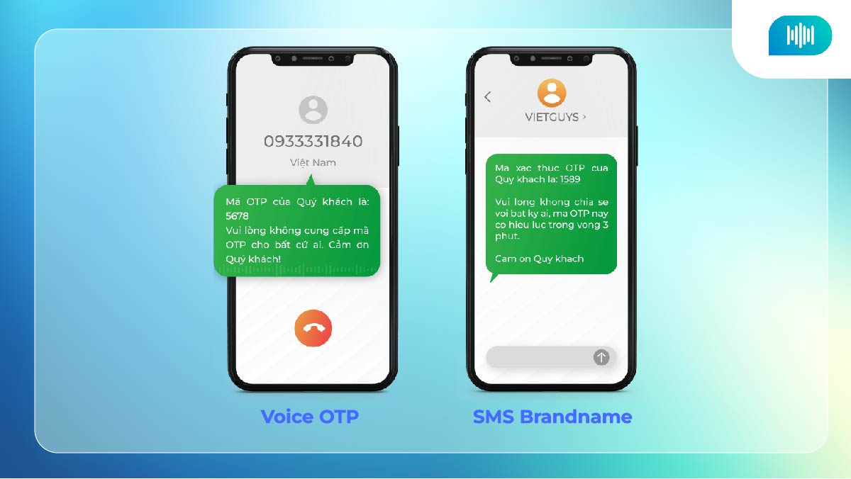 Ưu điểm Voice OTP so với SMS OTP.