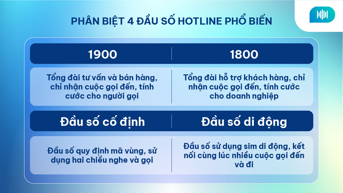 Loại đầu số Hotline.